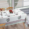 Hand Block Print Cotton Tablecloth, Provence Meadow